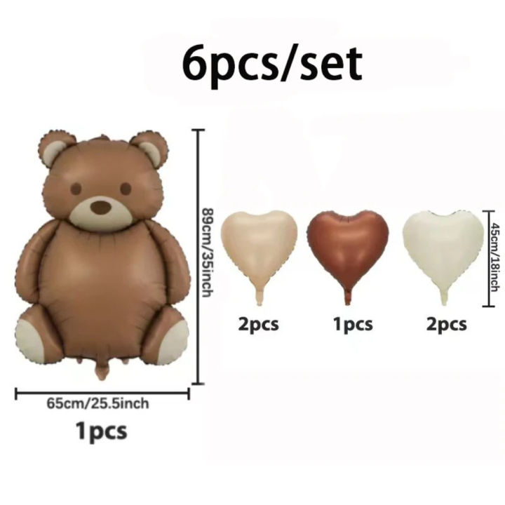 6Pcs%20matte%20frosted%20brown%20bear%20aluminum%20film%20balloons%20retro%20caramel%20cream%20white%20love%20balloons%20birthday%20party%20festival%20celebration%20-%20Image%203