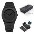 Aura watch 2025 New Arabic Aura Watch Black Modern Creative Design Waterproof Stainless Steel Chain Quartz Movement. 