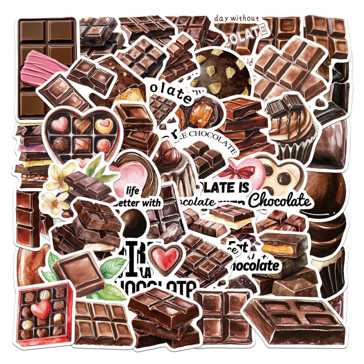 50PCS%20Chocolate%20Stickers%20Exquisite%20Handheld%20Materials%20Phone%20Cases%20Laptop%20Suitcases%20Water%20Cups%20Waterproof%20Stickers%20-%20Image%203