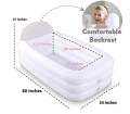 White Durable Portable Inflatable bathtub with Large Backrest freestanding inflatable pool bath spa. 