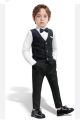 4 PIECE Black suite /For boys WAIST COAT +PENT. 