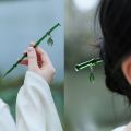 2pcs Chinese Fashion Hairpin Retro Bamboo Disc Hair Needle High-grade Resin Material Suitable for Women's Daily Hair Accessories. 