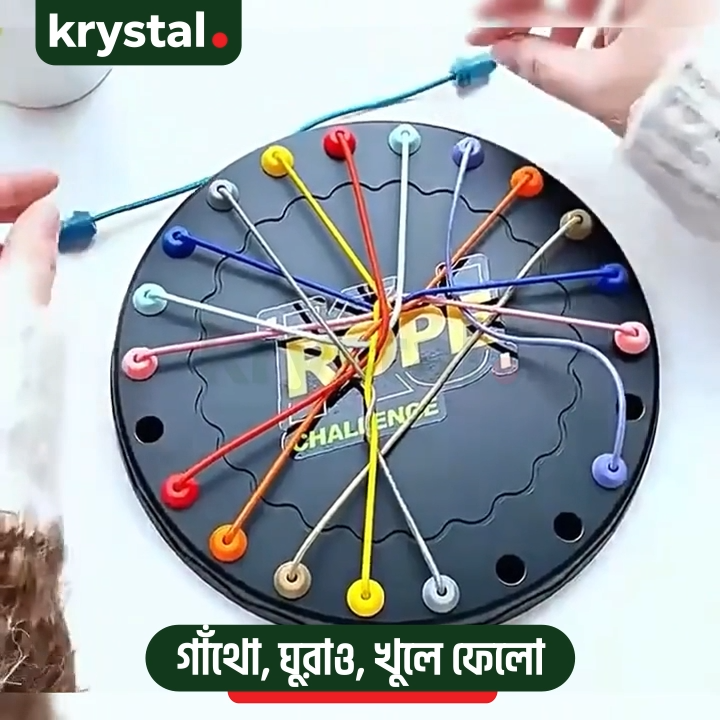 Knoding Toy 【Krystal】Knots Rope Untangling Brain Teaser Fine Motor Skills Toy ...