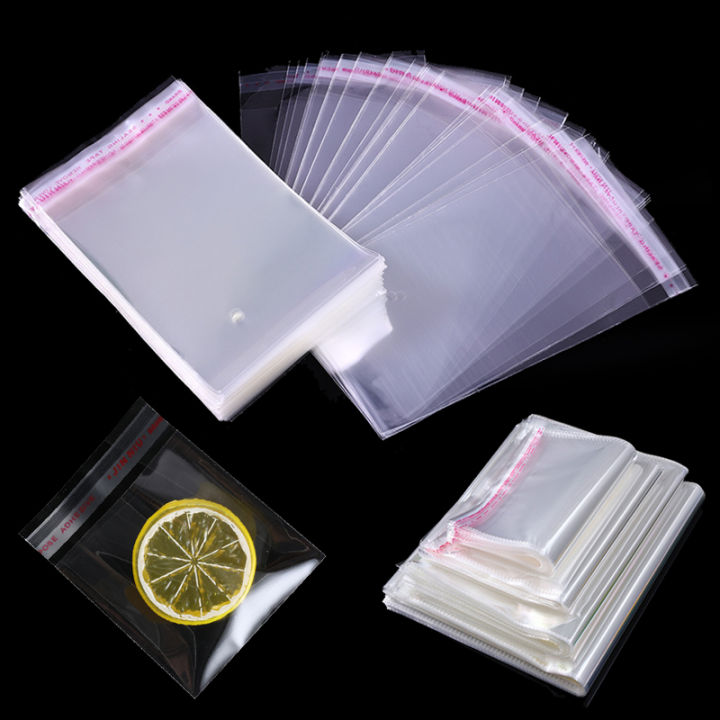 5 Wires Transparent Self Adhesive Bag Resealable Waterproof Food Candy Pacakging OPP Plastic Bag Cellophane Storage Bag