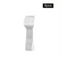 6/30pcs Stainless steel cutlery set steak knife and fork dessert fork and spoon high-end suitable for restaurants and hotels. 
