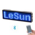 Rechargeable Bluetooth Digital LED Badge Insignia DIY Programmable Scrolling Message Board Mini LED Display LED Name Tag. 