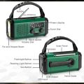 10000mAh Emergency Solar Crank AM FM Weather Alert Radio USB C Charger Flashlight SOS Alarm Compass Outdoor Gear. 