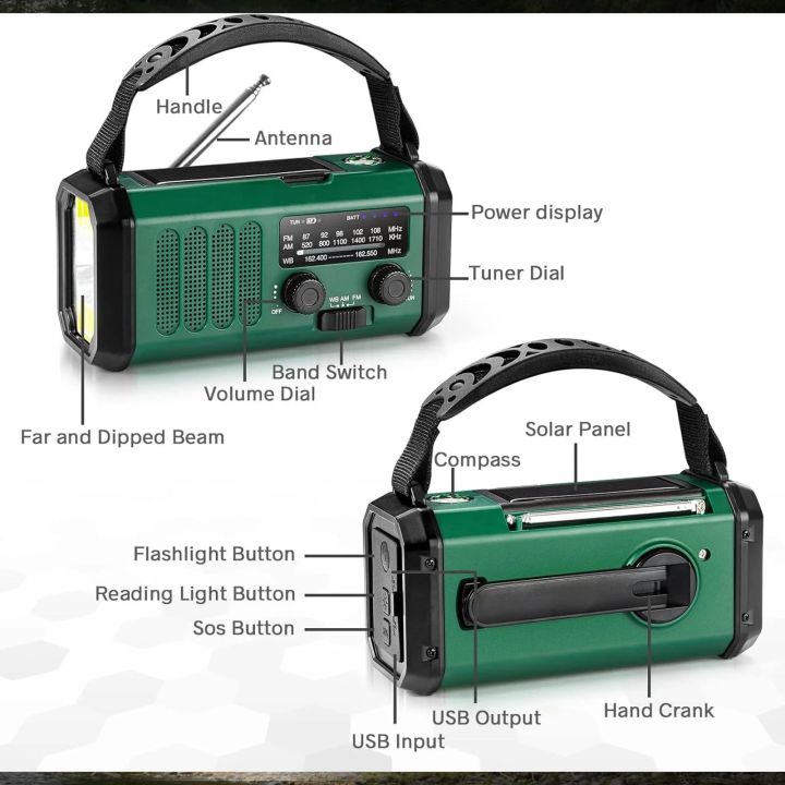 10000mAh%20Emergency%20Solar%20Crank%20AM%20FM%20Weather%20Alert%20Radio%20USB%20C%20Charger%20Flashlight%20SOS%20Alarm%20Compass%20Outdoor%20Gear%20-%20Image%203