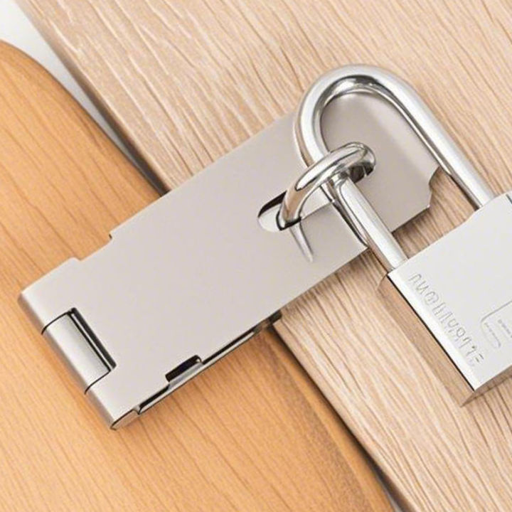 Stainless Steel Lock Buckle Door Latch Bolt Hasp Old-fashioned Door Lock Padlock Door Nose Cabinet Door Wooden Door Lock Tag Ins