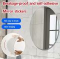 Mirror Sticker For wall On Tiles Bathroom, Bedroom living room Basin Mirror,Bathroom Wall Mirror Stickers Unbreakable Plastic Wall Mirror. 