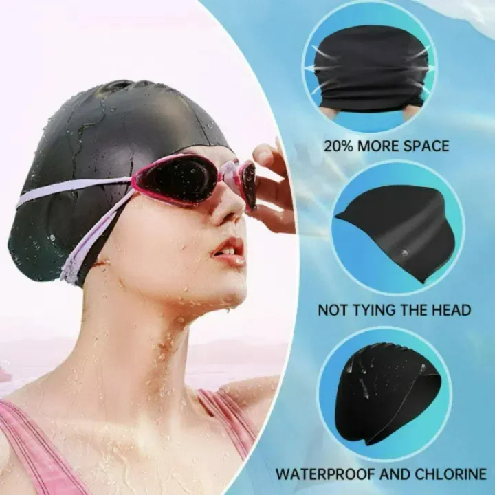 Silicone%20Extra%20Large%20Swimming%20Cap%20for%20Long%20Hair%20Braid%20Professional%20Waterproof%20Diving%20Cap%20Women%20Men%20Ladies%20African%20Over%20Size%20Huge%20-%20Image%205
