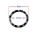 Tilt 38mm * 30.7mm ceramic/aluminum luminous Bezel GMT and diving watch inserts suitable for 40mm men's watch replacement watch. 