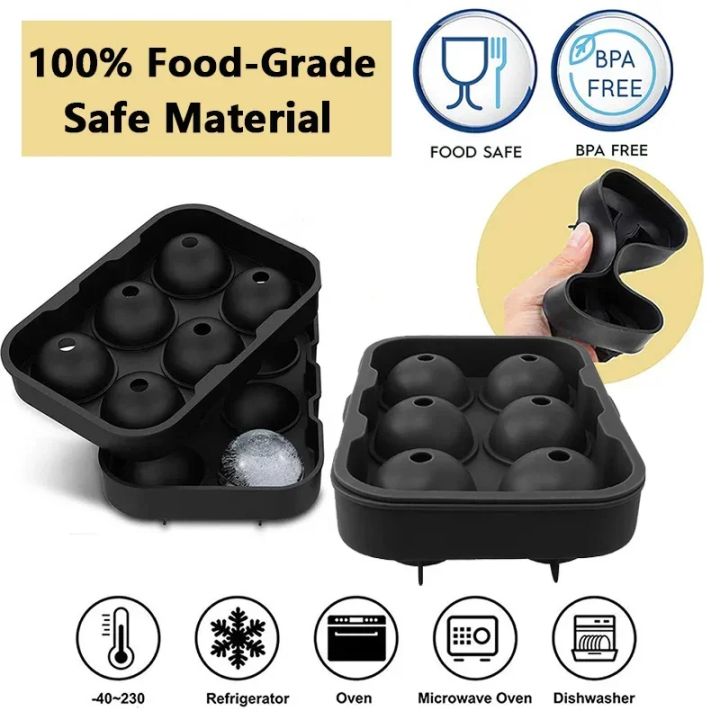 Wholesale%20%20%20Ice%20Cube%20Silicone%20Ice%20Cube%20Tray%20Big%20Ice%20Cube%20Mold%20Reusable%20Ice%20Mold%20Ball%20for%20Whiskey%20Ice%20Mould%204/6/8%20Grid%20Ice%20Ball%20-%20Image%202