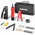 AMPCOM RJ45 Pass Through Crimping Network Tool Kit for Cat5e Cat6 Cat7 with Network Crimper/Punch Down Tool/TEL/LAN Cable Tester. 