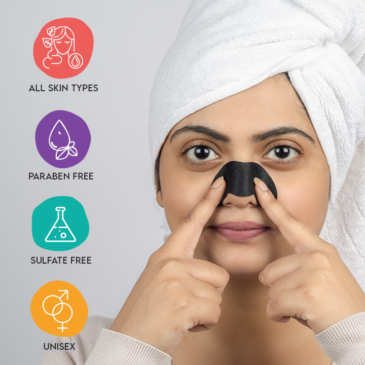 FURR by Pee Safe Bamboo Charcoal Nose Strips – Blackhead Remover & Deep Pore Cleansing | 3 Strips