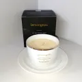 LUXURY CANDLES BY DANKOTUWA - LEMONGRASS/WHITE & GOLD. 