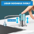 Kitchen Sink Liquid Soap Dispenser Pump Stainless Steel 500ML Liquid Soap Bottle Sink Mount Hand Pressure Soap Dispenser Bottle. 