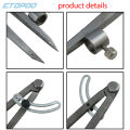 100/200/300mm Precision Wing Divider Scribe Tool with Pencil Holder for Geometry, Wood, Metal and Leather. 