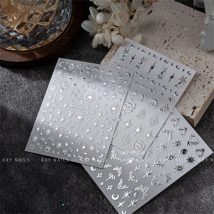 Random%205pcs%20Gold%20Silver%20Nail%20Art%20Decal%20Stickers%20Mixed%20Shapes%20Design%20Self-adhesive%20Sticker%20Acrylic%20Manicure%20Decorations%20Accessory%20-%20Image%204