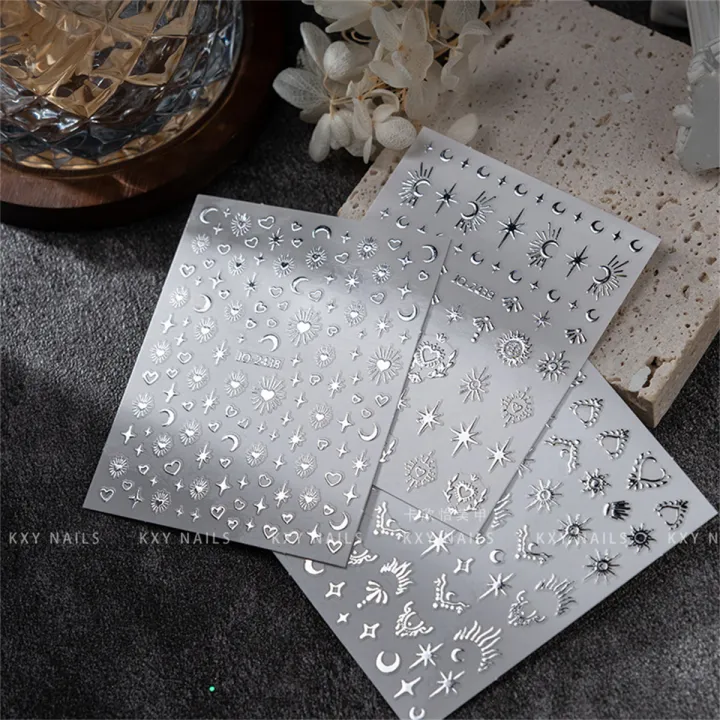 Random%205pcs%20Gold%20Silver%20Nail%20Art%20Decal%20Stickers%20Mixed%20Shapes%20Design%20Self-adhesive%20Sticker%20Acrylic%20Manicure%20Decorations%20Accessory%20-%20Image%204