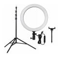 12 Inch LED Ring Light With Adjustable Stand And Phone Holder.