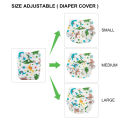 2pcs Eco-friendly Baby Cloth Diaper Cover Waterproof Cover Nappies Reusable Washable Adjustable Nappy Cover for Baby 3-15kg. 