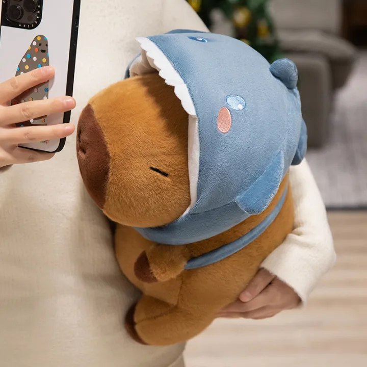 Cute%20Shark%20Head%20Backpack%20Plush%20Toy%20with%20Capybara%20Design%20Adorable%20Stuffed%20Doll%20%20Birthday%20and%20Holiday%20%20for%20Kids%20or%20Friends%20-%20Image%203