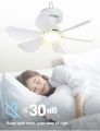 အားသွင်းချိတ်ပန်ကာ Rechargeable AC/DC Mini Ceiling Fan with LED Lights. 