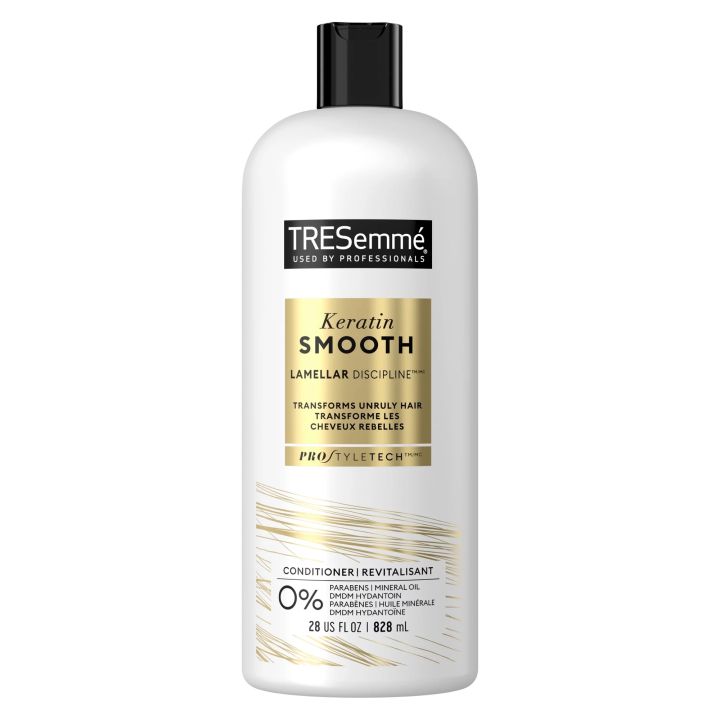 TRESemmé Shampoo for Transforming Unruly Hair, Keratin Smooth conditioner with Lamellar-Discipline,