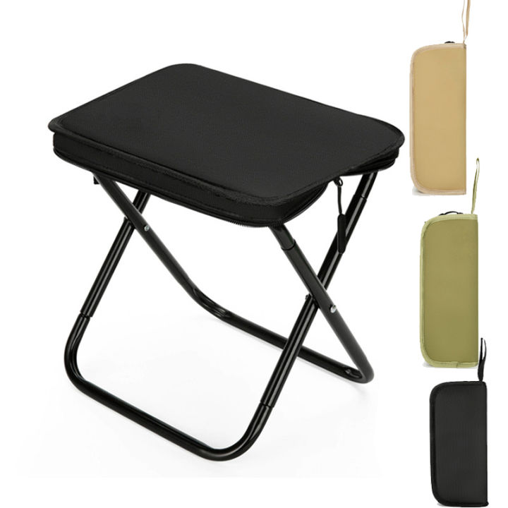 Portable Lightweight Outdoor Folding Chair Sturdy Durable Fishing Stool Picnic Camping Stool Folding Travel Seat for Hiking