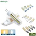 10pcs/lot E14 G9 G4 LED Lamp AC 220V 3W 5W 9W Ceramic 360 Beam Angle Led Bulb Warm/Cold White Spotlight Replace Halogen Light. 