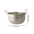 Titanium Camping Pot Travel Tableware Portable 2L Camping Soup Pot Backcountry Dinnerware for Backpacking Picnic Equipment.