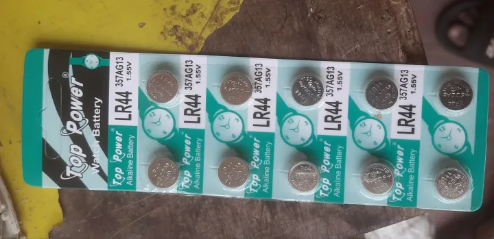 TIANQIU/TOP%20POWER%20AG13/LR44H/357A%20ALKALINE%201.55v%20BUTTON%20CELL%20BATTERY-10%20PCS%20-%20Image%202