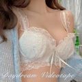 Sweet Japanese Ladies Bra Set Small Breasts Gathered Lace Mesh Sexy Bra Set Girls Court Lingerie Fairy Bra Lingerie. 