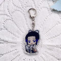 1/16PCS Anime Characters Demon Slayer Acrylic Car Keychain Accessories Keyrings Friends  Funny​ Bag Charms Backpack Pendant. 