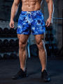 Men's Gym Workout Running Shorts Summer Athletic Quick Dry Breathable Shorts with Drawstring Elastic Waist Split Hem Activewear. 