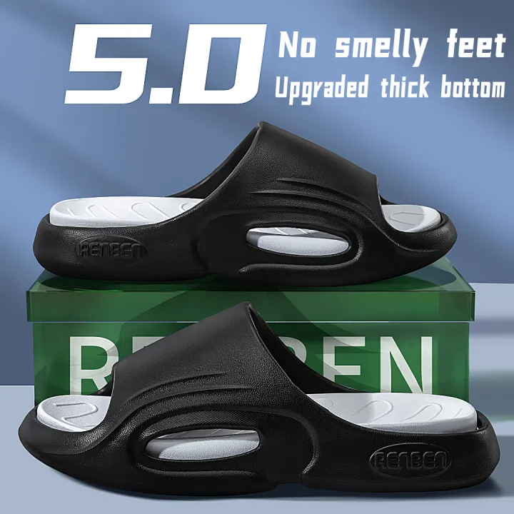 NAFOING%20New%20Men%20Summer%20Slippers%20Thick%20Sole%20House%20Non-slip%20Bathroom%20Shower%20Slides%20Outdoor%20Soft%20Cloud%20Fashion%20Beach%20Shoe%20Flip-flop%20-%20Image%203