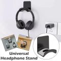 Universal Headphone Stand Adhensive Plastic Wall Mount Hanger Under Desk Headset Rack Holder Support For Gaming Earphone Bracket. 