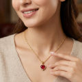 Hunts Best Heart Emerald Green Zircon Necklace For Girls and Women Best Birthday Gifts for Girls, Bestie, Girlfriend, Sister, Daughter, Bride, Wife and Mother. 