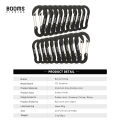 Booms Fishing CC1 Multi-Use Carabiner Clip 20pcs Small Caribeener Clips Mini Keychain 4cm Aluminum D Ring Fishing accessories. 