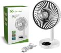 DP 7626 (RECHARGEABLE TABLE FAN) 4000mAh, With LED Night Light USB Fan. 
