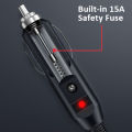 Anchtek 16AWG 12V Cigarette SAE Battery Charger Cable Quick Release Adapter With Switch For RV Solar Panels Motorcycle.