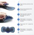 Full Body Mini Butterfly TENS Massager with 8 Modes, 19 Levels Electric Rechargeable Portable EMS Patch for Shoulder, Neck, Arms, Legs, Neck, Men/Women. 