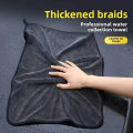 Dark gray car microfiber towel, oversized strong absorbent car wash cloth, high-efficiency cleaning wipe cloth. 
