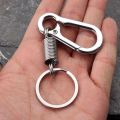 Spring Keychain Climbing Hook Car Keychain Simple Strong Shape Keychain Accessories. 