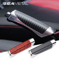 SEAMETAL Car Hand Brake Cover Handbrake Grips Protection Cover Carbon Fiber Parking Brake Decoration Shell Interior Accessories. 