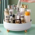 1pc 360° Rotating Makeup Perfume Organizer, 1pc Large Capacity Vanity Storage Tray, Multifunctional Cosmetic Organizer Round Hol. 