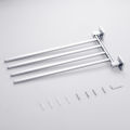 2/4 Swivel Towel Bars Hanger Stainless Steel Rotatable Bathrobe Towel Rack Holder Wall Mounted Bathroom Hardware. 