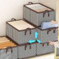 Foldable washable wadrobe Storage Box Folding Basket With Frame Clothing Organizer Drawer Cabinet Bin Containers For Wardrobe Bedroom Closet Home. 