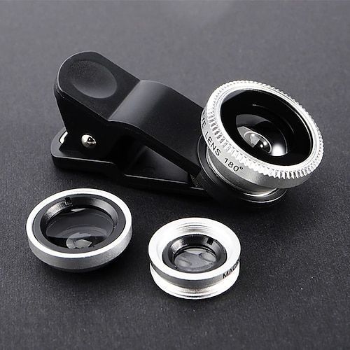 3-in-1 Mobile Lens Kit with Wide, Macro, and Telephoto Lenses for Smartphone Photography